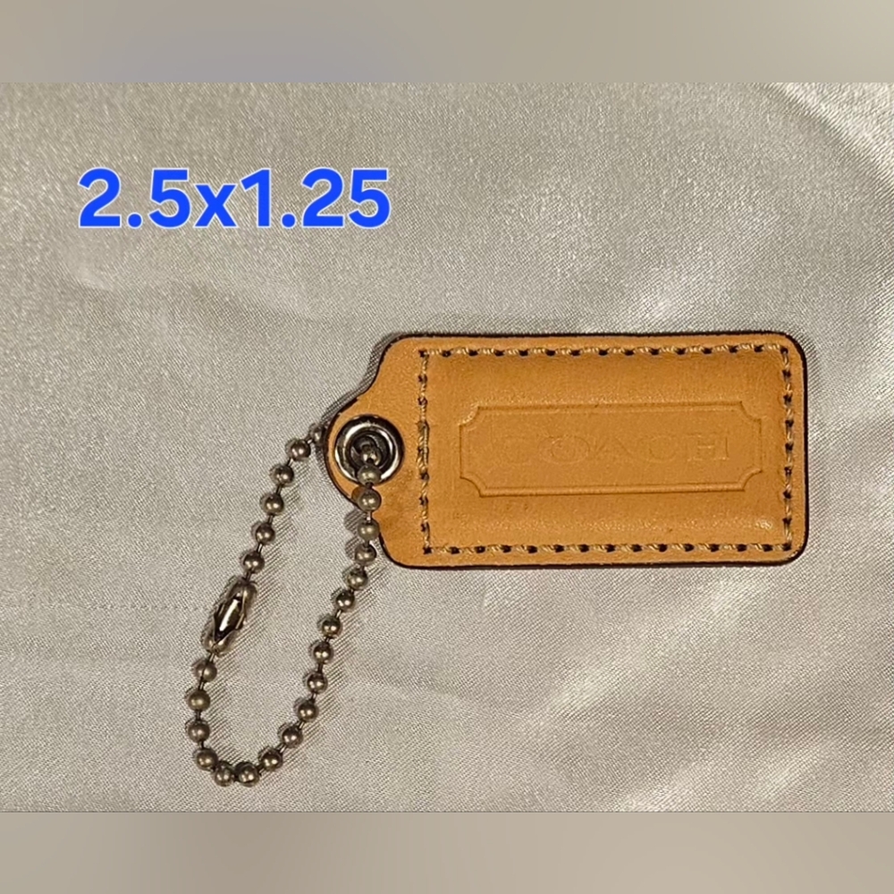 Coach Tan Leather Hangtag